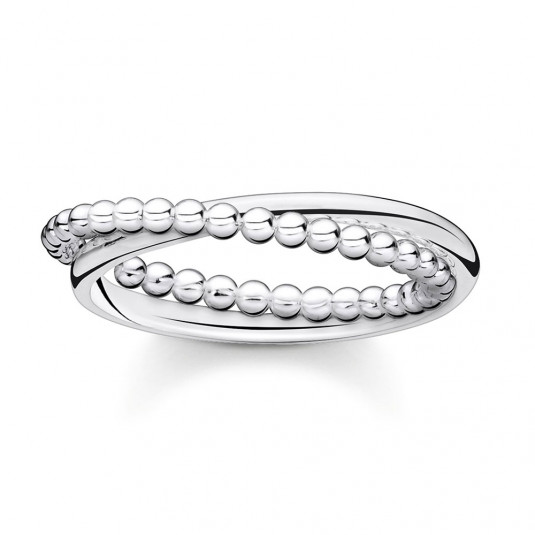 THOMAS SABO gyűrű Ring double dots silver gyűrű TR2321-001-21 - Elegáns ékszer webáruház Budapest