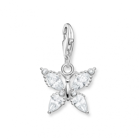 THOMAS SABO medál Butterfly white stones medál 1862-051-14 - Elegáns ékszer webáruház Budapest