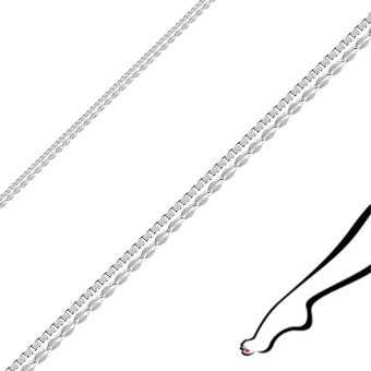 Ékszer webáruház elegáns ékszerek  - 925 ezüst bokalánc – kettős lánc