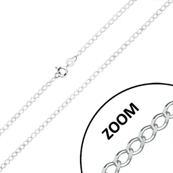 Ékszer webáruház elegáns ékszerek  - 925 ezüst lánc - ovális láncszemek sorban összekötve