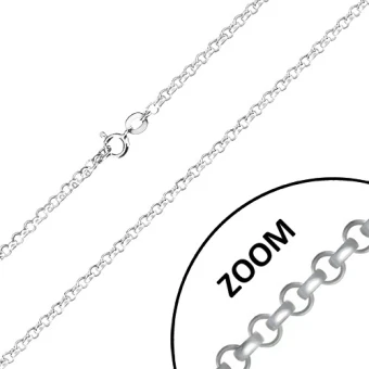 Ékszer webáruház elegáns ékszerek  - 925 ezüst lánc - szélesebb kerek láncszemek