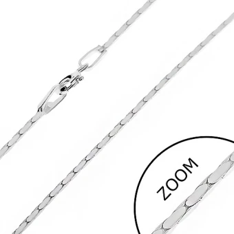 Ékszer webáruház elegáns ékszerek  - 925 ezüst nyaklánc - oválisok szögletes élekkel