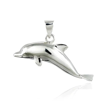 Ékszer webáruház elegáns ékszerek  - Ezüst 925 medál - fényes ugró delfin
