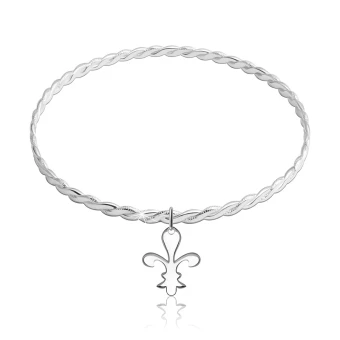Ékszer webáruház elegáns ékszerek  - Felhúzható karperec 925 ezüstből – Fleur de Lis szimbólum