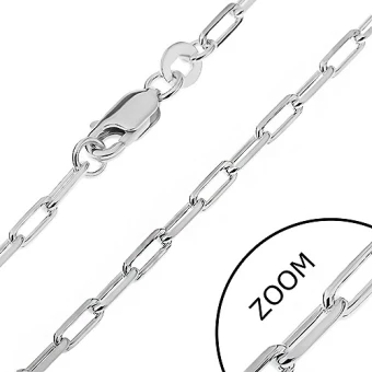 Ékszer webáruház elegáns ékszerek  - Fényes nyaklánc 925 ezüstből - hosszúkás