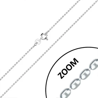 Ékszer webáruház elegáns ékszerek  - Lánc 925 ezüstből - hosszúkás hengerek és rövid pálcák