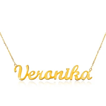 Ékszer webáruház elegáns ékszerek  - Nyaklánc sárga 14K aranyból - vékony lánc