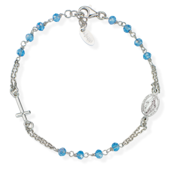 AMEN ezüst karkötő Rosaries Crystal karkötő BROBC3 - Elegáns ékszer webáruház Budapest