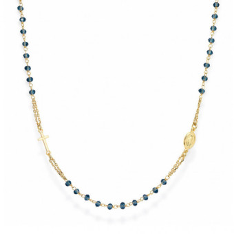 AMEN ezüst nyaklánc Rosaries Crystal nyaklánc CROGBL3 - Elegáns ékszer webáruház Budapest