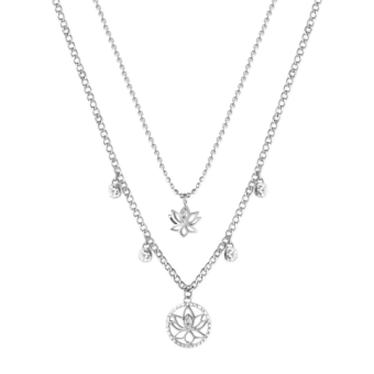 BROSWAY dupla nyaklánc Chakra Lotus flower nyaklánc BWBHKN064 - Elegáns ékszer webáruház Budapest