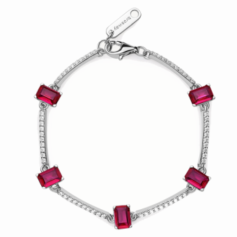 BROSWAY ezüst karkötő Fancy Passion ruby karkötő BWFPR04 - Elegáns ékszer webáruház Budapest