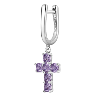 BROSWAY fél pár fülbevaló Fancy Magic purple fülbevaló BWFMP20 - Elegáns ékszer webáruház Budapest
