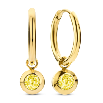 CO88 acél fülbevaló cirkóniával fülbevaló C88CE-70481 - Elegáns ékszer webáruház Budapest
