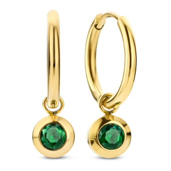 CO88 acél fülbevaló cirkóniával fülbevaló C88CE-70485 - Elegáns ékszer webáruház Budapest