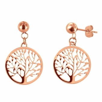 CO88 acél fülbevaló életfával fülbevaló C88CE-10006 - Elegáns ékszer webáruház Budapest