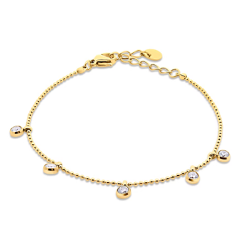 CO88 acél karkötő cirkóniákkal karkötő C88CB-91349 - Elegáns ékszer webáruház Budapest