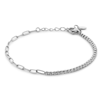 CO88 acél karkötő cirkóniákkal karkötő C88CB-91361 - Elegáns ékszer webáruház Budapest