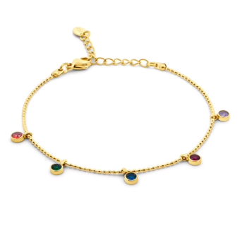 CO88 acél karkötő színes cirkóniákkal karkötő C88CB-91363 - Elegáns ékszer webáruház Budapest