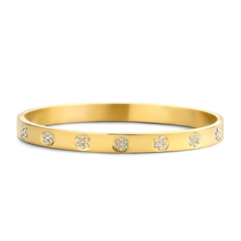 CO88 acél merev karperec cirkóniákkal karkötő C88CB-90696 - Elegáns ékszer webáruház Budapest