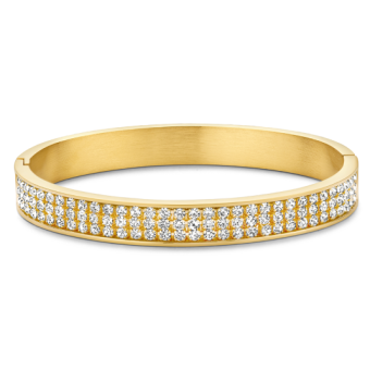 CO88 női acél merev karperec kristályokkal karkötő C88CB-91085 - Elegáns ékszer webáruház Budapest