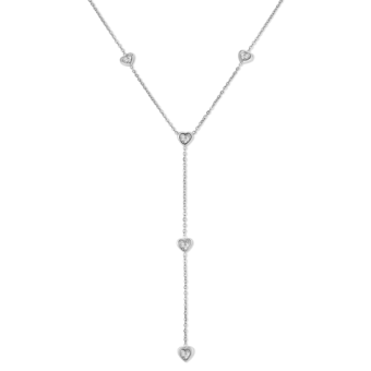 CO88 női acél nyaklánc szívecskékkel nyaklánc C88CN-26470 - Elegáns ékszer webáruház Budapest