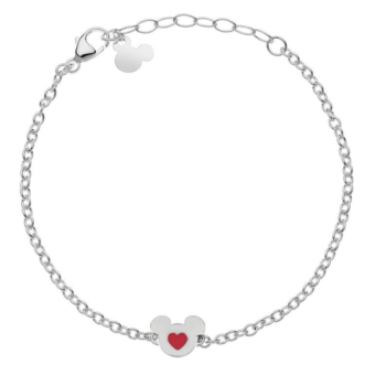 DISNEY Mickey acél karkötő szívvel karkötő B600652L-55.CS - Elegáns ékszer webáruház Budapest