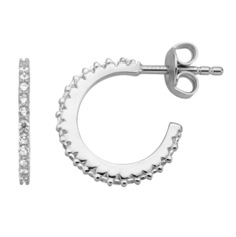 ESPRIT ezüst karika fülbevaló cirkóniákkal fülbevaló ESER00921100 - Elegáns ékszer webáruház Budapest