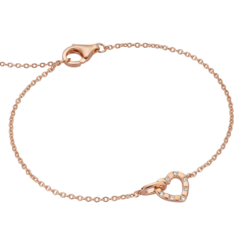 ESPRIT ezüst karkötő szívvel karkötő ESBR01321317 - Elegáns ékszer webáruház Budapest