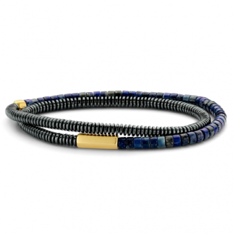 FRANK 1967-es férfi karkötő lapis lazuli és hematit karkötő FR7FB-0496 - Elegáns ékszer webáruház Budapest