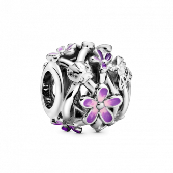 PANDORA Áttört lila százszorszép charm - Elegáns ékszer webáruház Budapest