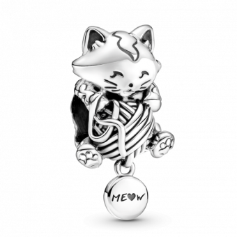 PANDORA Cica és gombolyag charm - Elegáns ékszer webáruház Budapest