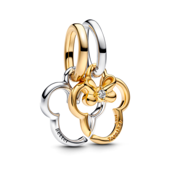 PANDORA Disney Mickey & Minnie aranyozott charm - Elegáns ékszer webáruház Budapest