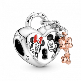 PANDORA Disney aranyozott Mickey és Minnie egér lakat charm - Elegáns ékszer webáruház Budapest