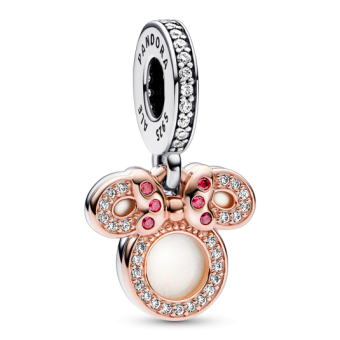 PANDORA Disney aranyozott Minnie Egér sziluett dupla függő charm - Elegáns ékszer webáruház Budapest