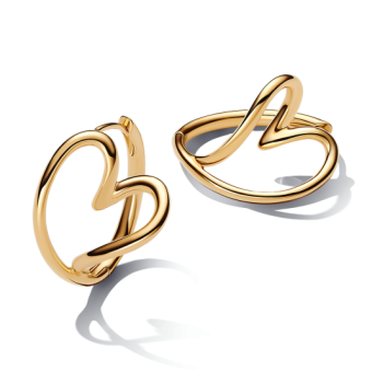 PANDORA ESSENCE Organikus formájú szív fülbevaló fülbevaló 263807C00 - Elegáns ékszer webáruház Budapest
