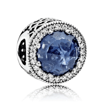 PANDORA Éjkék ragyogó szív charm - Elegáns ékszer webáruház Budapest