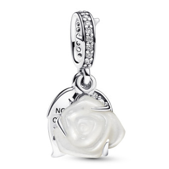 PANDORA  Fehér rózsa charm - Elegáns ékszer webáruház Budapest