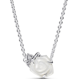 PANDORA Fehér rózsa nyaklánc nyaklánc 393206C01-45 - Elegáns ékszer webáruház Budapest