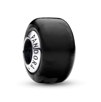 PANDORA Fekete mini muránói üveg charm - Elegáns ékszer webáruház Budapest