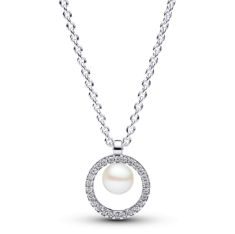 PANDORA  Gyöngy és pavé cirkóniák nyaklánc nyaklánc 393165C01-45 - Elegáns ékszer webáruház Budapest
