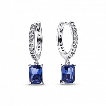 PANDORA Kék időtlen elegancia karika-fülbevaló fülbevaló 292381C01 - Elegáns ékszer webáruház Budapest