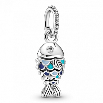 PANDORA Kék pikkelyes hal függő charm - Elegáns ékszer webáruház Budapest