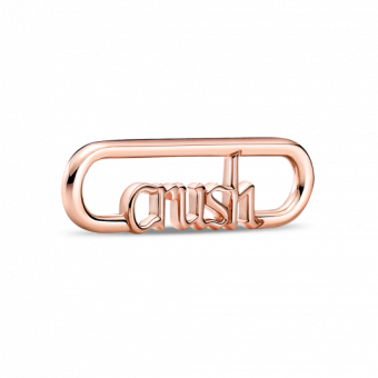 PANDORA ME aranyozott hosszú láncszem Crush felirattal medál 780080C00 - Elegáns ékszer webáruház Budapest