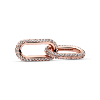 PANDORA ME aranyozott stílusos pavé dupla láncszem medál 789660C01 - Elegáns ékszer webáruház Budapest