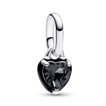 PANDORA ME fekete csakra Szív mini függő charm medál 793042C01 - Elegáns ékszer webáruház Budapest