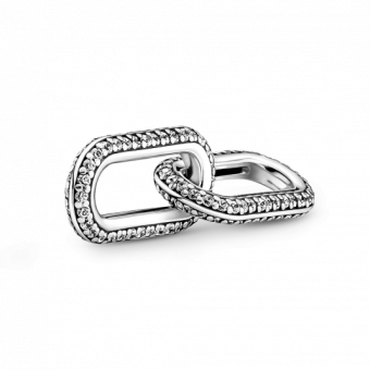 PANDORA ME stílusos pavé dupla láncszem medál 799660C02 - Elegáns ékszer webáruház Budapest