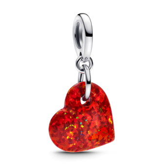 PANDORA Opál szív charm - Elegáns ékszer webáruház Budapest