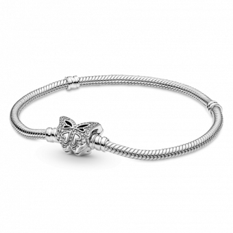 PANDORA Pandora Moments pillangókapcsos kígyólánc karkötő karkötő 590782C01 - Elegáns ékszer webáruház Budapest