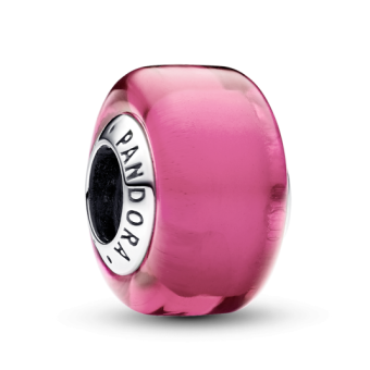 PANDORA Rószaszín muránói üveg charm - Elegáns ékszer webáruház Budapest