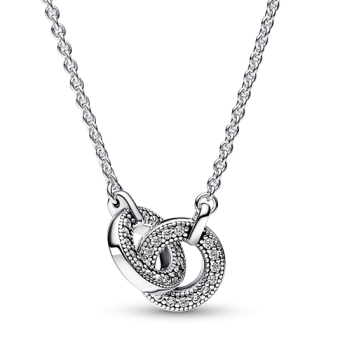 PANDORA Signature összefonódó pavé medálos nyaklánc nyaklánc 392736C01-45 - Elegáns ékszer webáruház Budapest